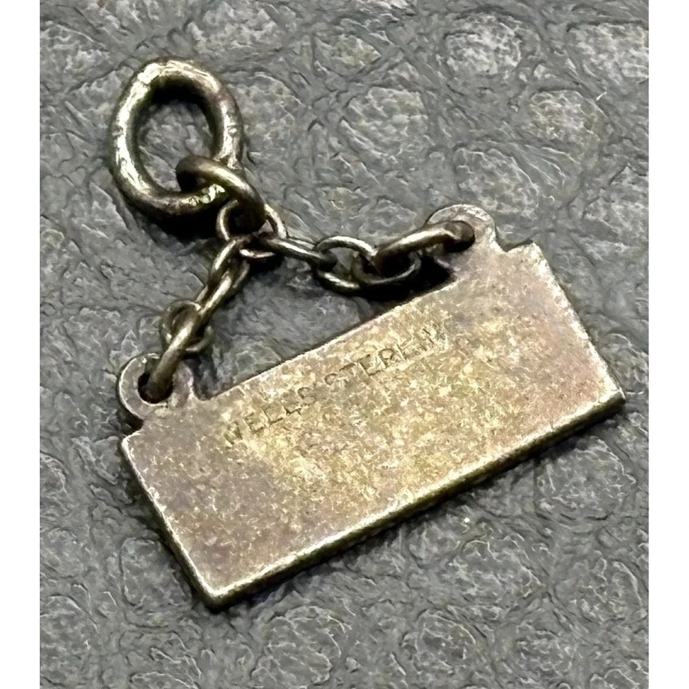 Wells Sterling Silver Happy Birthday Banner Dangle Charm Or Pendant Vintage